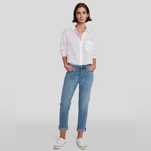 7 For All Mankind Light Blue Cropped Ankle Jeans
